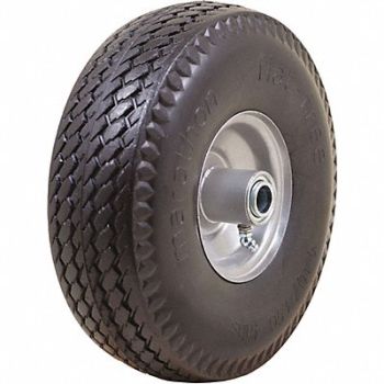 GRAINGER APPROVED Flat-Free Wheel 10 dia 225 lb, 53CM58