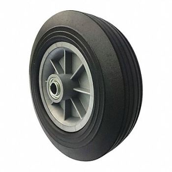 GRAINGER APPROVED Solid Rubber Wheel 10in Wheel dia 500 lb, 53CM91