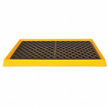 ULTRATECH Spill Tray Yellow Spill Cap. 14 gal., 53CN51