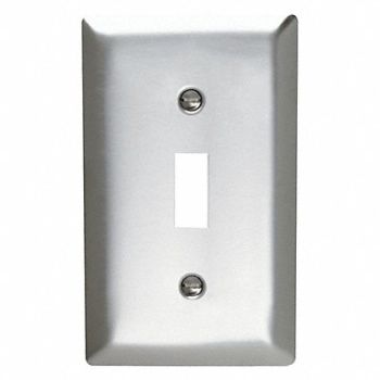 LEGRAND Toggle Wall Plate Smooth Finish Silver, 53CX69