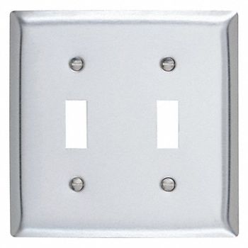LEGRAND Toggle Wall Plate Brushed Finish Silver, 53CX70