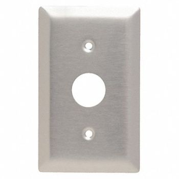 LEGRAND Barrel Key Plate Brushed Finish Silver, 53CX71