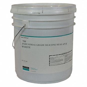 DOW CORNING Sealant Silicone Base White Pail, 53DA89