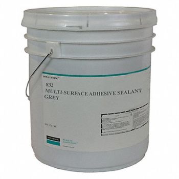 DOW CORNING Sealant Silicone Base Gray Pail, 53DC79