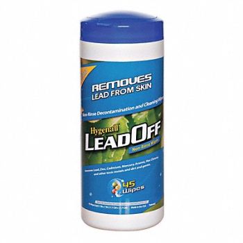 HYGENALL LEADOFF Lead Removing Wipes Canister PK12, 53DJ73
