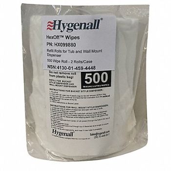 HYGENALL HEXOFF Heavy Metal Removing Wipes Bag PK2, 53DJ89