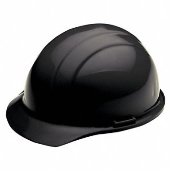 ERB SAFETY Hard Hat Type 1 Class E Pinlock Black, 53EA46