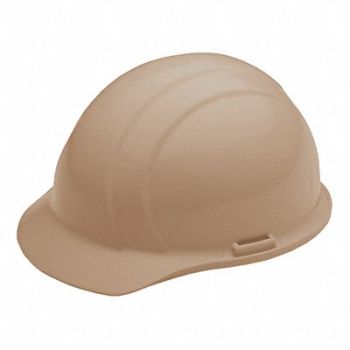 ERB SAFETY Hard Hat Type 1 Class E Ratchet Beige, 53EA42