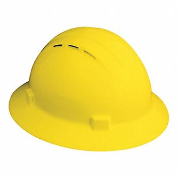 ERB SAFETY J5465 Hard Hat Type 1 Class C Pinlock Yellow, 53EA80