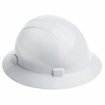 ERB SAFETY J5467 Hard Hat Type 2 Class E Ratchet White, 53EA89