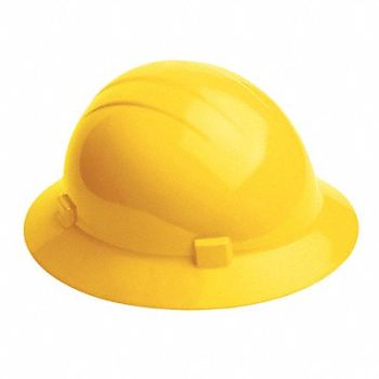 ERB SAFETY J5467 Hard Hat Type 2 Class E Ratchet Yellow, 53EA90
