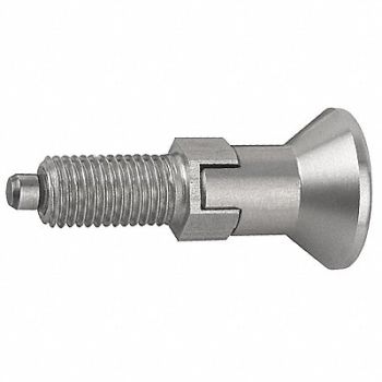 KIPP Spring Plunger 1/4 -28 Stainless Steel, 53EE29