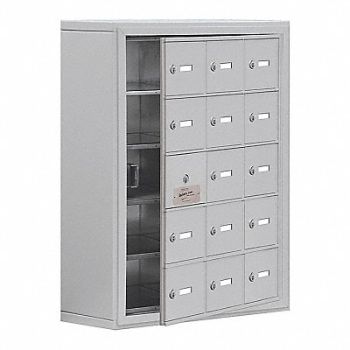 SALSBURY INDUSTRIES Locker 5x3Lckrs Slvr 31 x24 x9, 53FM89