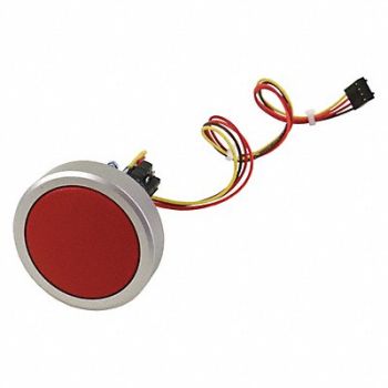 HUBBELL GAI-TRONICS Round Push-Button Kit Red Plastic, 53GV76
