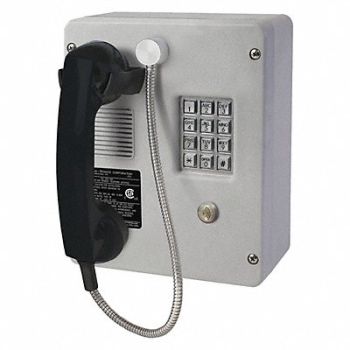 HUBBELL GAI-TRONICS Telephone Ethernet Gray Surface Mount, 53GW37