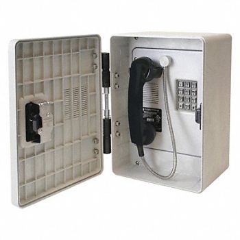 HUBBELL GAI-TRONICS Telephone Analog Gray Surface Mount, 53GW52