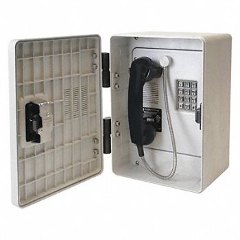 HUBBELL GAI-TRONICS Telephone Analog Gray Surface Mount, 53GW47