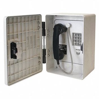 HUBBELL GAI-TRONICS Telephone Ethernet Gray Surface Mount, 53GW58