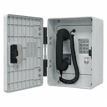 HUBBELL GAI-TRONICS Telephone Ethernet Gray Surface Mount, 53GW59
