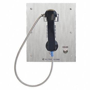 HUBBELL GAI-TRONICS Autodial Telephone Analog Silver, 53GW72