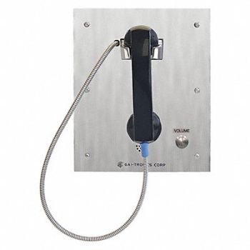 HUBBELL GAI-TRONICS Autodial Telephone Analog Silver, 53GW73
