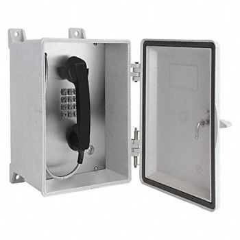 HUBBELL GAI-TRONICS Telephone Analog Gray Surface Mount, 53GW80