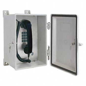 HUBBELL GAI-TRONICS Telephone Analog Gray Surface Mount, 53GW85