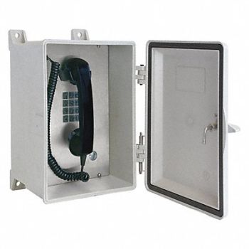 HUBBELL GAI-TRONICS Telephone Analog Gray Surface Mount, 53GX03