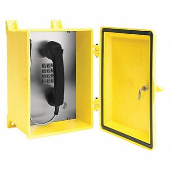 HUBBELL GAI-TRONICS Telephone Analog Yellow Surface Mount, 53GX05