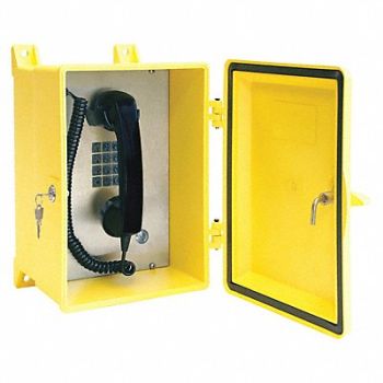 HUBBELL GAI-TRONICS Telephone Analog Yellow Surface Mount, 53GX11