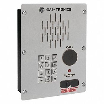 HUBBELL GAI-TRONICS Autodial Telephone Analog Silver, 53GX13