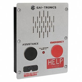 HUBBELL GAI-TRONICS Emergency Telephone Analog Silver, 53GX18