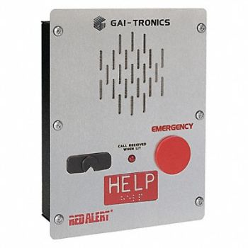 HUBBELL GAI-TRONICS Emergency Telephone Analog Silver, 53GX23