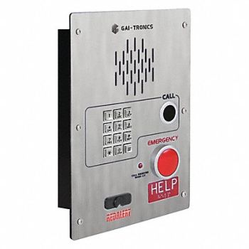 HUBBELL GAI-TRONICS Emergency Telephone Analog Silver, 53GX45
