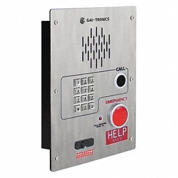 HUBBELL GAI-TRONICS Emergency Telephone Ethernet Silver, 53GX62