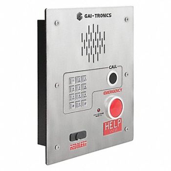 HUBBELL GAI-TRONICS Emergency Telephone Analog Silver, 53GX47
