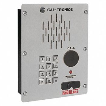HUBBELL GAI-TRONICS Emergency Telephone Ethernet Silver, 53GX59