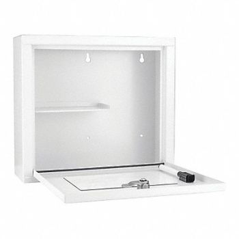 BARSKA Wall Supply Cabinet 9-1/2 H White 1 Door, 53JF44
