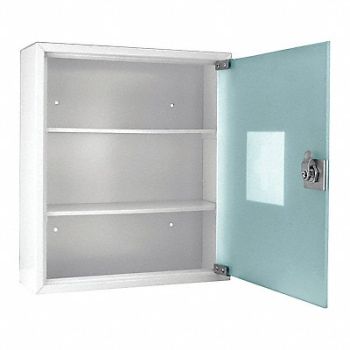 BARSKA Wall Supply Cab 18-3/4 H White 1 Door, 53JF45