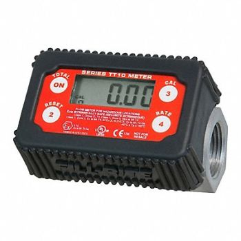 FILL-RITE Flowmeter For 1 Pipe BSPT 2 to 35 gpm, 53JM45