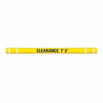 GRAINGER APPROVED Clearance Bar 5 O.D. 96 L Yellow, 53KA26