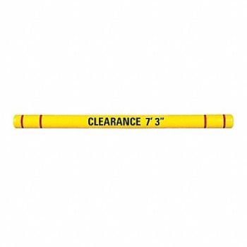 GRAINGER APPROVED Clearance Bar 5 O.D. 96 L Yellow/Red, 53KA25