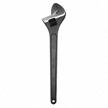 WESTWARD Adj. Wrench Steel Black Phspht 24-3/64, 53KA28