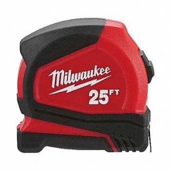 MILWAUKEE Tape Measure SAE Blade 25 ft L, 53KA31