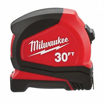 MILWAUKEE Tape Measure SAE 30 ft Blade L, 53KA32