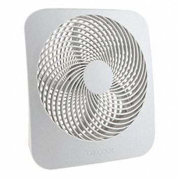 TREVA/O2COOL Compact Fan 2 Speeds 10 Blade Dia, 53KJ57