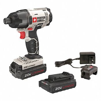 PORTER CABLE Impact Driver Pistol Grip 20VDC, 53KJ68