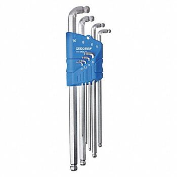 GEDORE HexKeySt L 4 1/64 in to 8 15/16 in, 53PH16