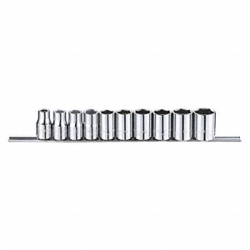 WESTWARD Skt St Chrm 3/8-1 1/2 in 6Pt, 53PN57