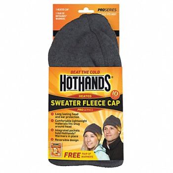 HOTHANDS Heated Fleece Hat Universal Gray PR, 53PX72